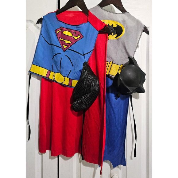 Rubies DC Comics Action Superhero Costume Set Batman Superman Wig Mask Boys Trio - Picture 1 of 10